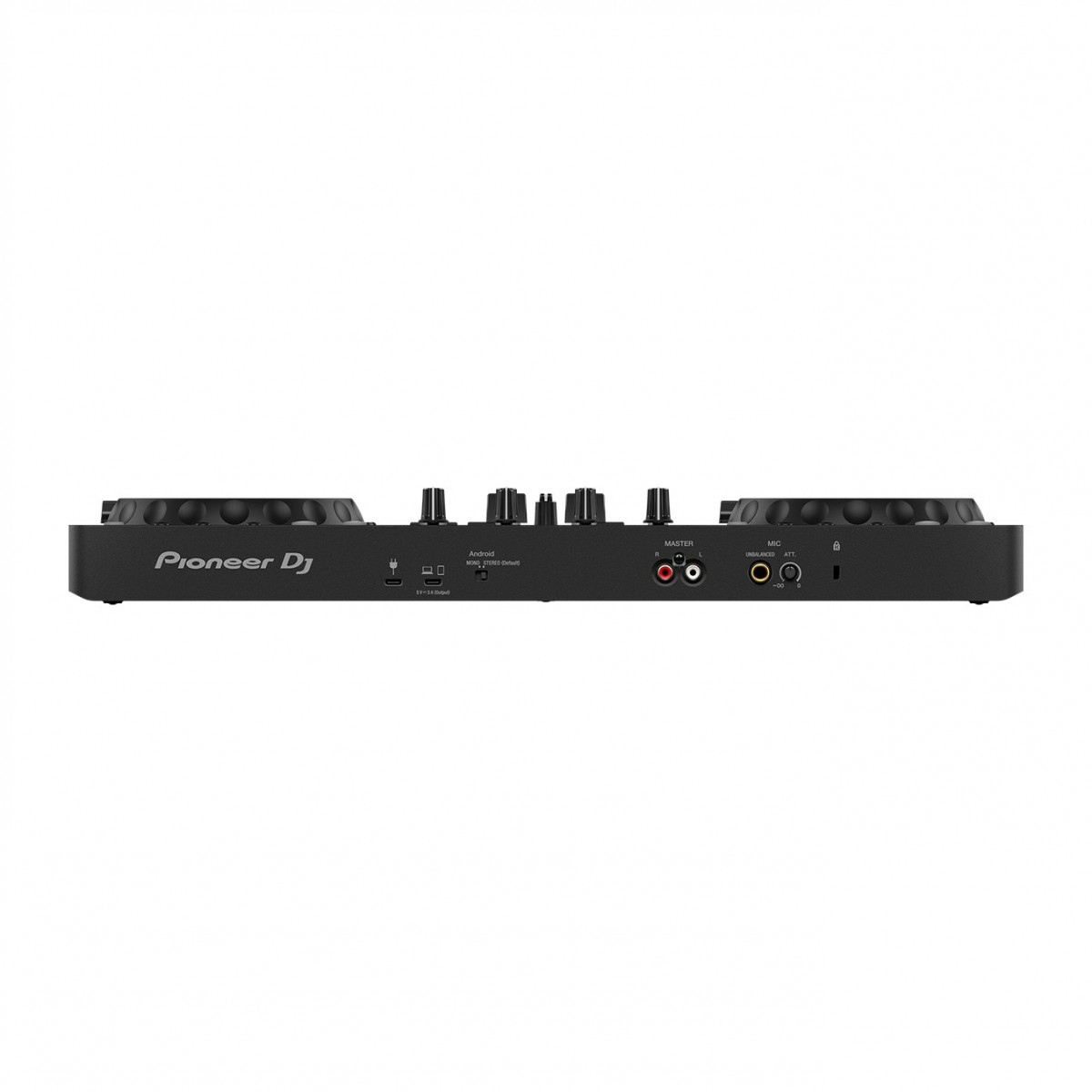 DDJ-FLX4 rear panel showing MASTER RCA outputs